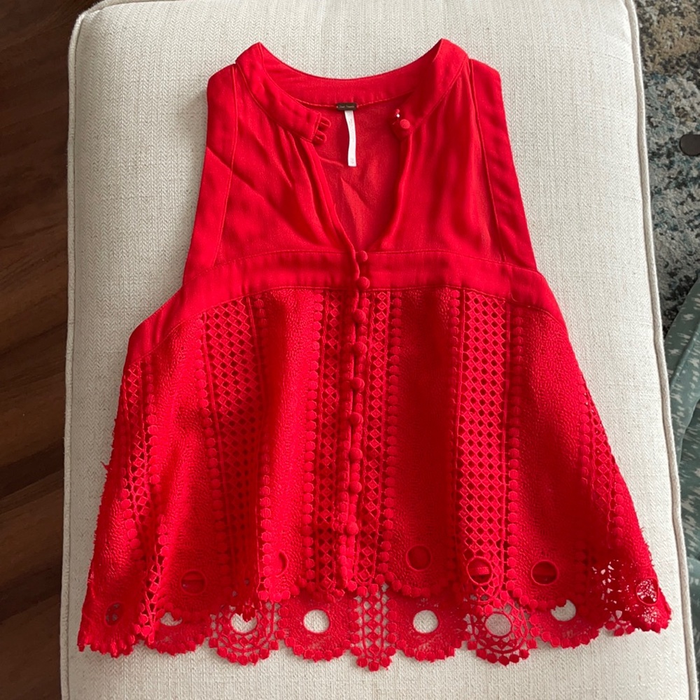 Free People Red Top Size XS